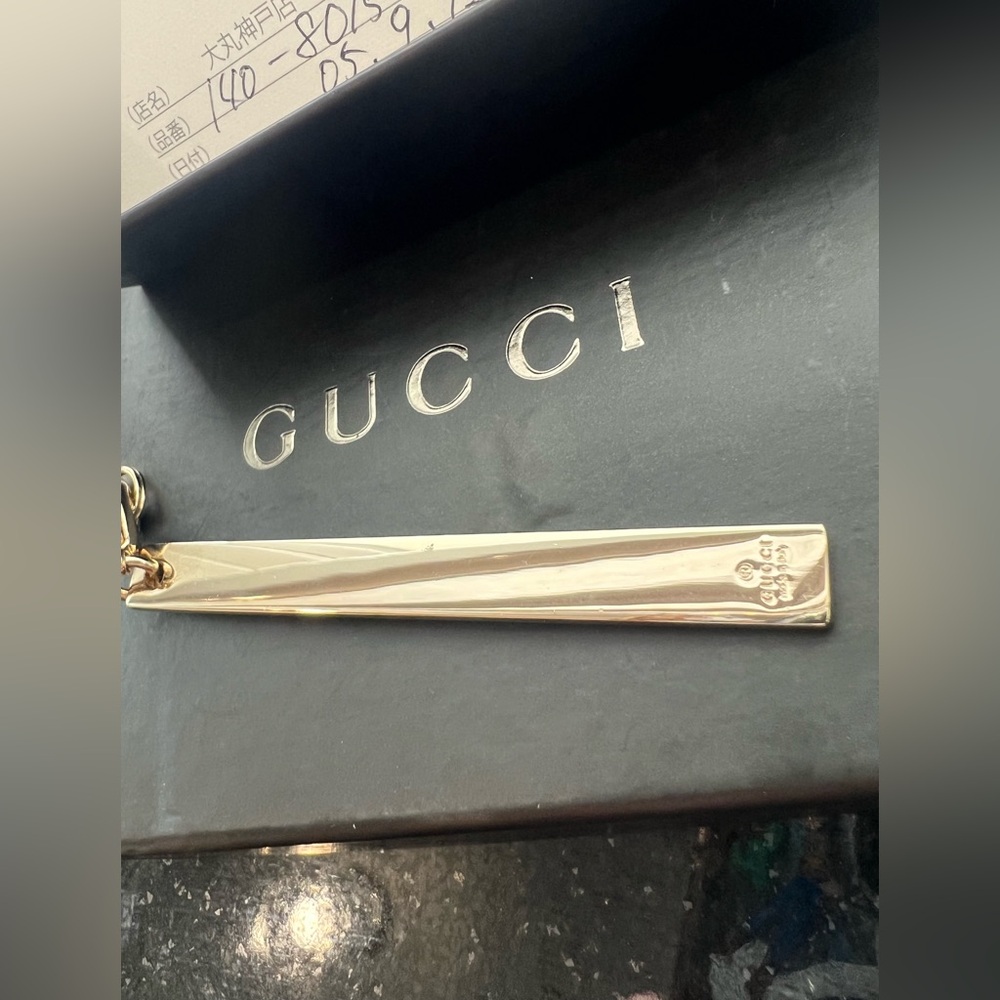 Gucci Bar Charm Keychain / Bag Accessory